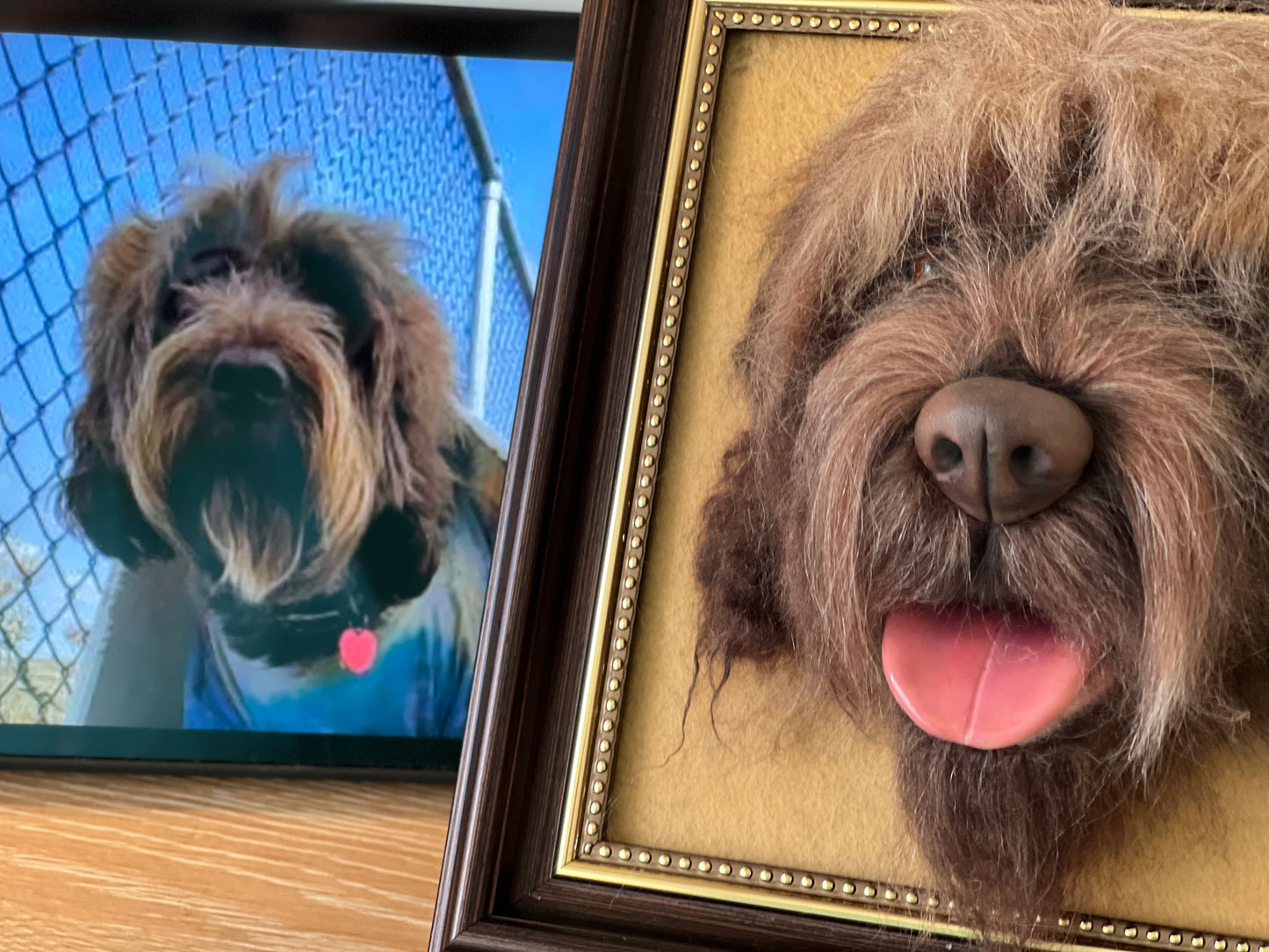 Custom Wool Felt Pet Portrait Frame