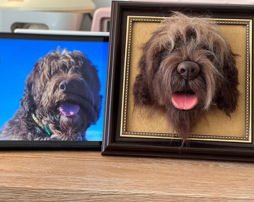 Custom Wool Felt Pet Portrait Frame