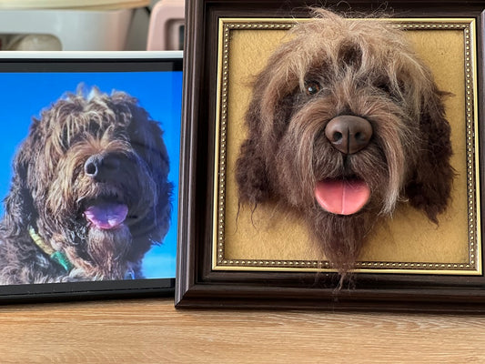 Custom Wool Felt Pet Portrait Frame